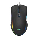 Mouse Gamer Profesional Usb Aoc Gm100 2400dpi Luces Rgb