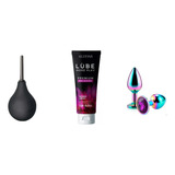 Combo Kit Lubricante Dilatador Anal+ducha Enema 150m