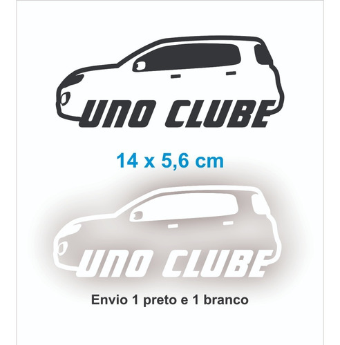 02 Adesivos Decorativos Automotivo Fiat Uno Vivace Clube 4p