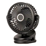 Mini Ventilador Portátil Silencioso, Recargable, Color Negro, Batería De Larga Duración Para Coche, Mesa, Clip Y Pared, 4 Pulgadas, 1500 Mah