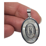 Dije Medalla Acero Virgen De Guadalupe Proteccion Religioso