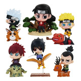 Kit 6 Pç Bonecos Naruto Coleção Sasuke Uchiha Kakashi 5cm