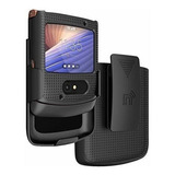Funda Motorola Razr 5g Flip Negro Rigida Delgada Con Clip