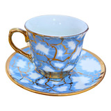 Conjunto De 12 Peças De Café Estilo Arábia De Porcelana, Chá