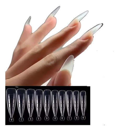 10 Moldes System Dual Form Stiletto Estileto Polygel Acrilic