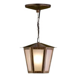 Pendente Lustre Colonial Sextavado Ouro Velho Ideal