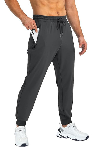 Pants Jogger Para Hombre Deportivo, Slim Fit Seda Pantalones