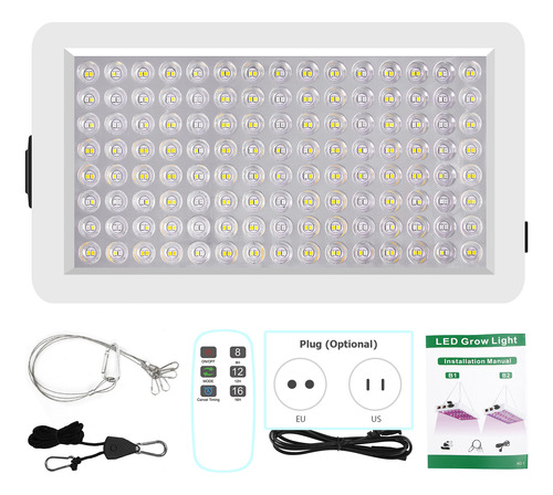 Lámpara De Crecimiento, Temporizador Remoto Led, Control De