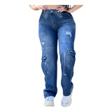 Jeans Mujer Mon Cargo Pantalon Colombiano