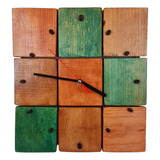 Reloj De Pared Rústico Artesanal De Madera Regalo Navidad