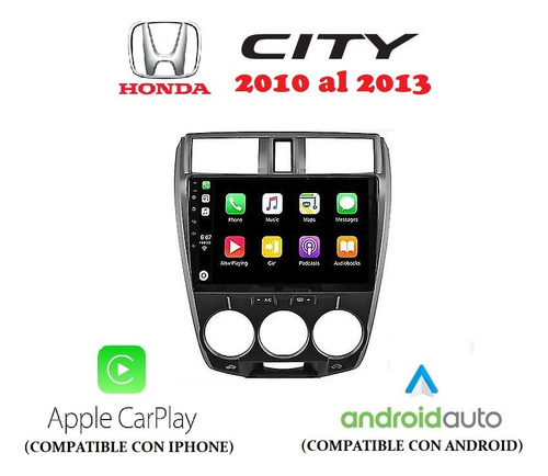 Estereos De Pantalla Para Honda City 2010 Al 2013 Carplay
