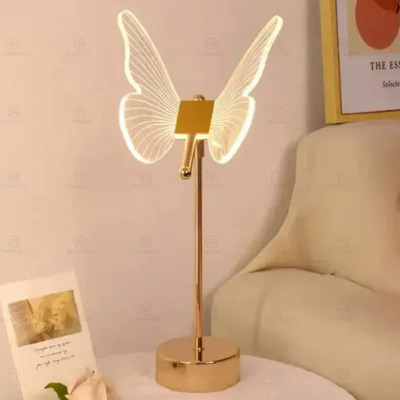 Làmpara De Mesa Buro Dorada Diseño Mariposa Acrilico Usb Mariposa Lampara Recargable Larga Duracion Lampara Mesita Noche Mariposas Led Gigantes Movibles Cxmqiaga