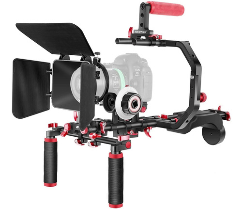 Kit Rig De Hombros Para Camaras Dslr Con Caja Mate | Rojo