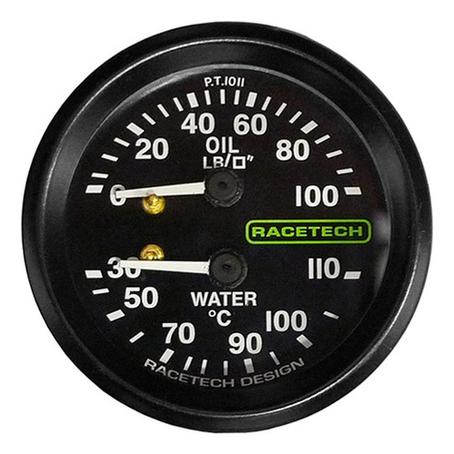 Reloj Temp. Agua Y Presion Aceite Racetech. Super Precio!!