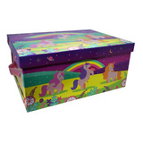 Caja Baulera Organizadora De Unicornio Grande 48x36x22cm