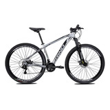 Mountain Bike Rino Everest Aro 29 17  21v Freios De Disco Mecânico Câmbios Rino Tz Cor Prata