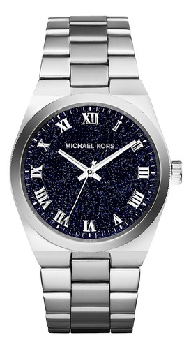 Reloj Michael Kors Channing Mk6113 Plateado Negro Damas