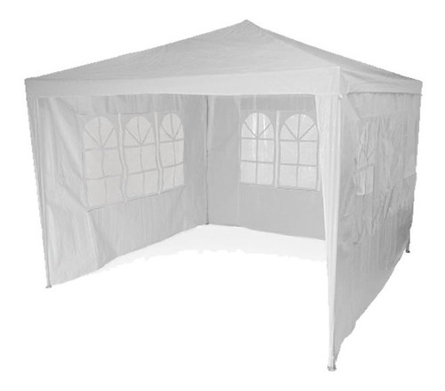 Gazebo  Exahome De Raffia 4x3 Impermeable 3 Paredes Con Ventanas Ofer