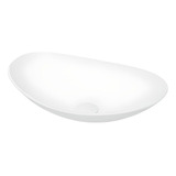 Cuba Oval Matte Banheiro Lavabo Canoa Pia+válvula Click Ralo