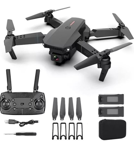 Dron E88 Gran Angular De 1080p Plegable 2 Camaras Hd