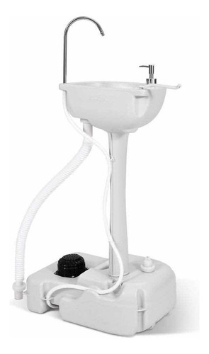 Lavabo Portátil Manual Con Soporte 17 L Camping Jardín