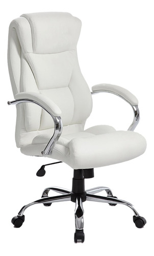 Silla Oficina Escritorio Gerencial Premium Newmo Perla Color Blanco