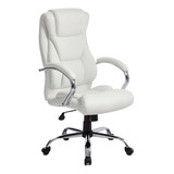 Silla Oficina Escritorio Gerencial Premium Newmo Perla Color Blanco