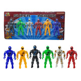 Kit 5 Super Fighter Rangers Brinquedo Infantil Menino Barato