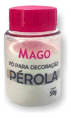 Pó Para Decoração Glitter Perola 50g Mago Un