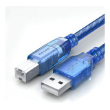 Cable Usb A B Macho 10m Impresora Escaner Multifuncional Color Azul