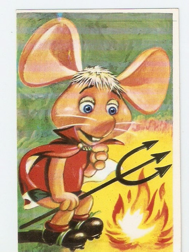 Figurita Tarjeta Postal Topo Gigio  Independiente