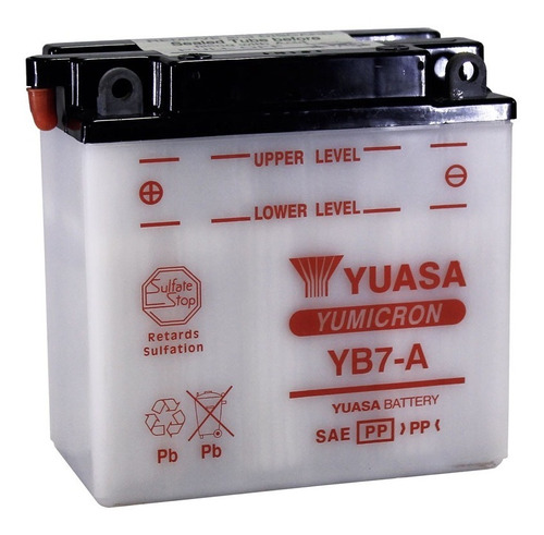 Bateria Motocicletas + Acido Yb7-a P/nieve Luces Adicionales