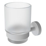 Porta Cepillo Vaso Accesorio Baño Metal Vasser Cyrano Blanco