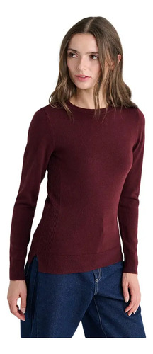 Sueter Cerrado Botones Pedreria Primark I316 Vino Mujer