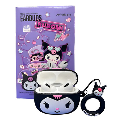 Audífonos Bluetooth Tws + Funda Personajes 3d Kuromi
