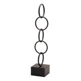 Escultura Em Metal - Enfeite Decorativo (2 Unidades)