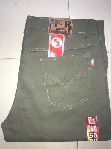 Pantalón Gabardina Algodón Rígido Modelo Clásico