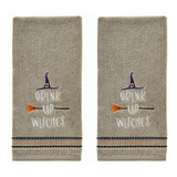 Skl Home Juego Toallas De Mano Drink Up Witches Color Gris
