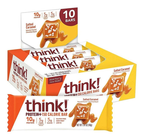 Think Barras Proteicas Sabor Caramelo 10 Piezas Sfn