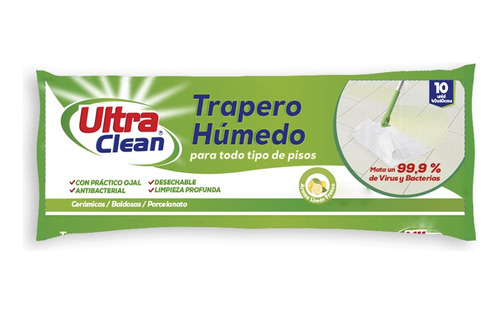 Trapero Humedo Uclean Aroma Limon 12pack 10unidades