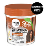 Gelatina Ativadora Coco Hidrata Sos Cachos Salon Line 400g