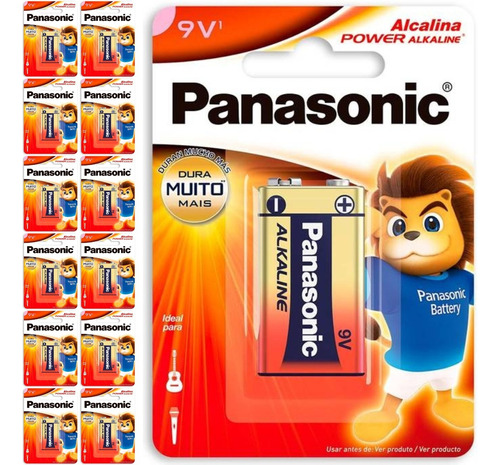 13 Bateria Alcalina 9v Panasonic 13 Cart