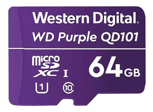 Tarjeta De Memoria Microsd 64gb Wd Purple Exclusiva Camaras