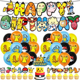 Globos De Cumpleaños De Pikachu Para Fiesta Decoración Kit