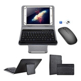 Funda De Cuero Con Teclado Mouse Bluetooth For Tablet 7´´-