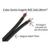 Cabo Estéreo Santo Angelo Bss 2x0,18mm - Lance 20 Metros 