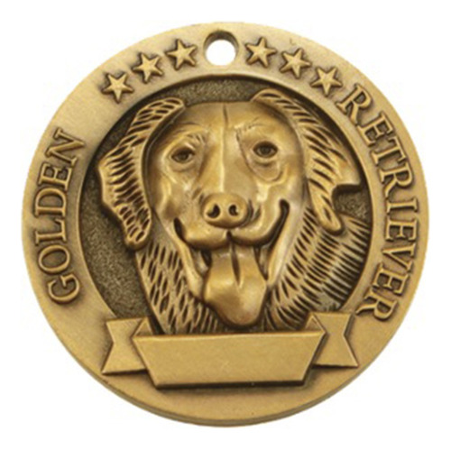 Placa De Identificacion Para Mascotas Perro Golden Retriever