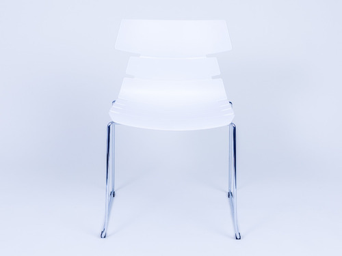 Silla Fija Asiento De Polipropileno, Base Cromada