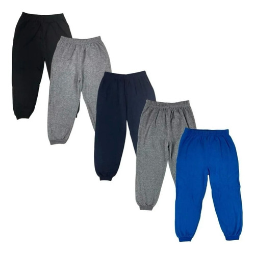 3calça Infantil Moleton Unissex Frio Uniforme Escolar Creche