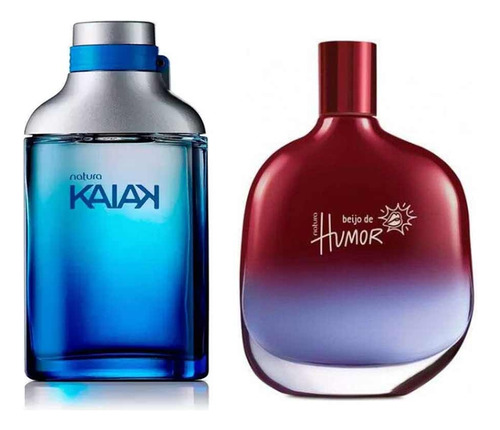 Perfume Desodorante Colônia Kaiak Clássico Masculino 100ml + Perfume Colônia Beijo De Humor Masculino 75ml